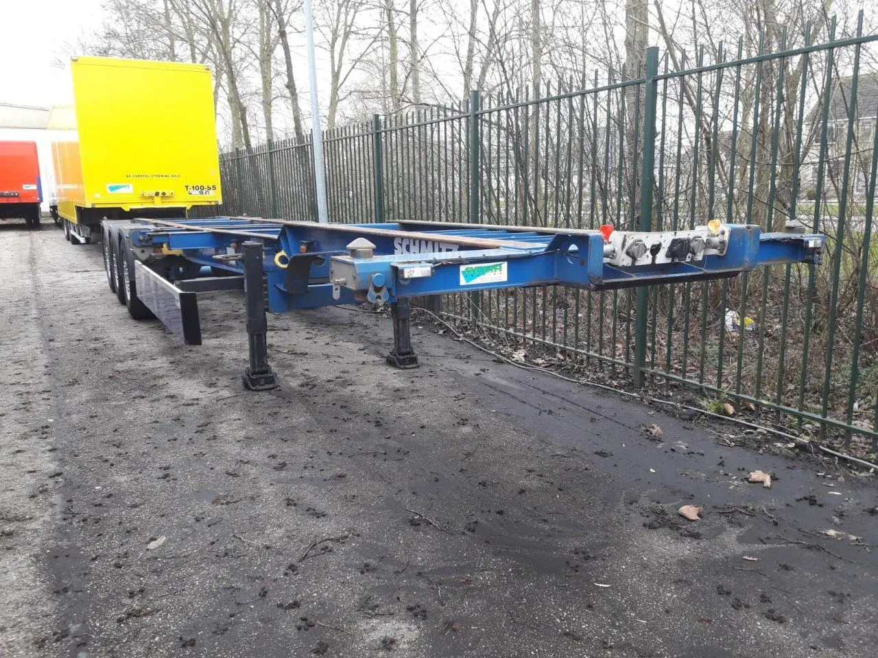 Blue Schmitz container chassis trailer